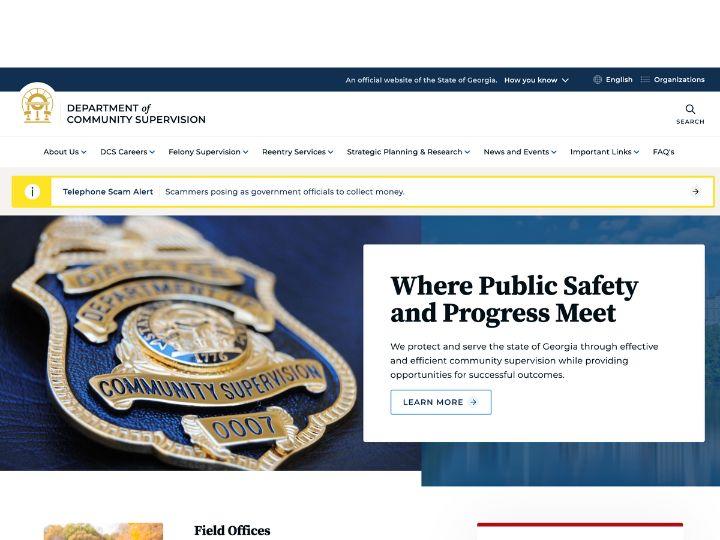 Georgia Department of Community Supervision website