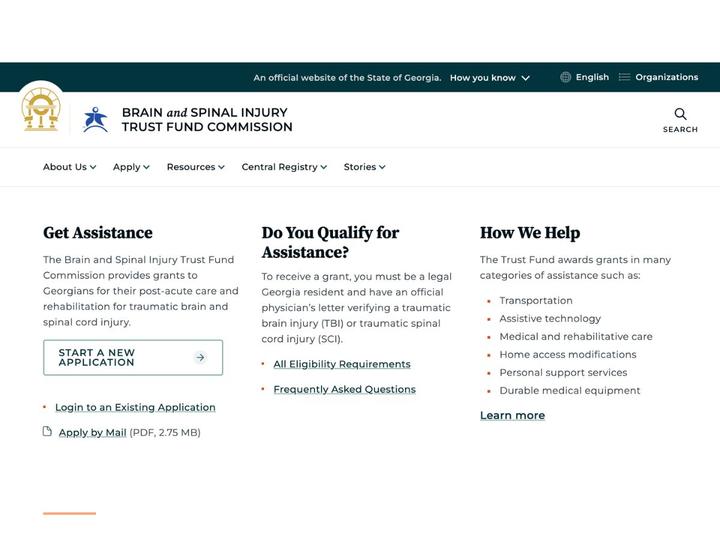 Brain and Spinal Injury Trust Fund Commission website
